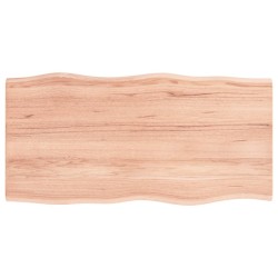 vidaXL Tablero mesa madera tratada roble borde natural 100x50x2 cm