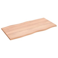 vidaXL Tablero mesa madera tratada roble borde natural 100x50x2 cm