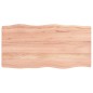 vidaXL Tablero mesa madera tratada borde natural marrón 100x50x(2-6)cm