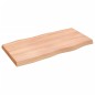 vidaXL Tablero mesa madera tratada borde natural marrón 100x50x(2-6)cm