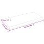 vidaXL Tablero mesa madera tratada borde natural marrón 100x50x(2-6)cm