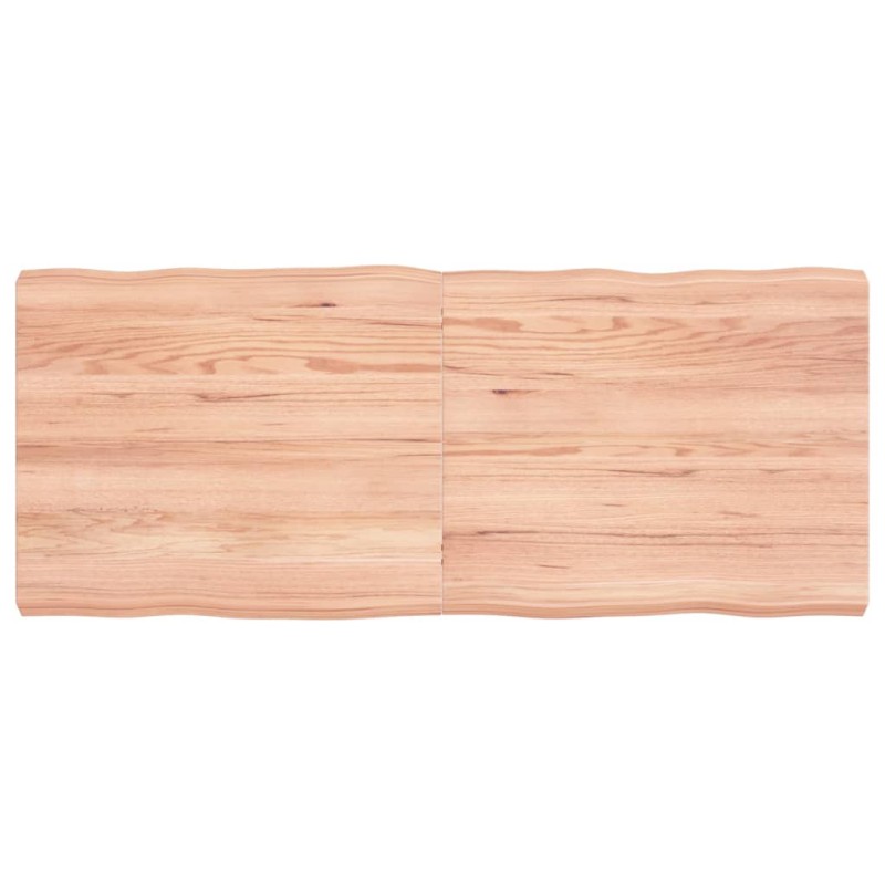 vidaXL Tablero mesa madera tratada borde natural marrón 120x50x(2-6)cm vidaXL Tablero mesa madera tratada borde natural marrón 120x50x(2-6)cm
