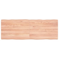 vidaXL Tablero mesa madera tratada borde natural marrón 140x50x(2-6)cm
