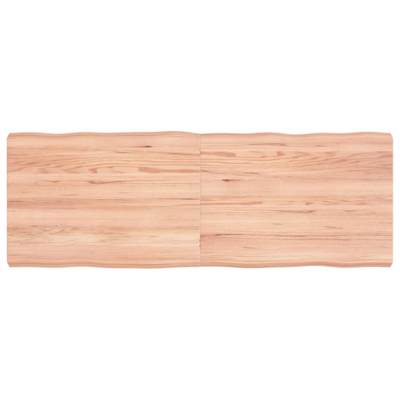 vidaXL Tablero mesa madera tratada borde natural marrón 140x50x(2-6)cm vidaXL Tablero mesa madera tratada borde natural marrón 140x50x(2-6)cm