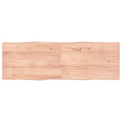 vidaXL Tablero mesa madera tratada borde natural marrón 180x60x(2-4)cm