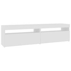 vidaXL Muebles de TV con luces LED 2 unidades blanco 75x35x40 cm