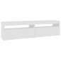 vidaXL Muebles de TV con luces LED 2 unidades blanco 75x35x40 cm vidaXL Muebles de TV con luces LED 2 unidades blanco 75x35x40 cm