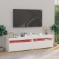 vidaXL Muebles de TV con luces LED 2 unidades blanco 75x35x40 cm vidaXL Muebles de TV con luces LED 2 unidades blanco 75x35x40 cm