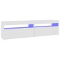 vidaXL Muebles de TV con luces LED 2 unidades blanco 75x35x40 cm vidaXL Muebles de TV con luces LED 2 unidades blanco 75x35x40 cm