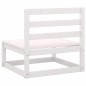 vidaXL Set de muebles de jardín 2 pzas con cojines madera pino blanco vidaXL Set de muebles de jardín 2 pzas con cojines madera pino blanco