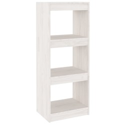 vidaXL Estantería/divisor espacios madera pino blanco 40x30x103,5 cm