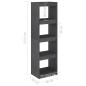 vidaXL Estantería/divisor de espacios pino macizo gris 40x30x135,5cm vidaXL Estantería/divisor de espacios pino macizo gris 40x30x135,5cm