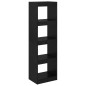 vidaXL Estantería/divisor de espacios pino macizo negro 40x30x135,5 cm
