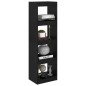 vidaXL Estantería/divisor de espacios pino macizo negro 40x30x135,5 cm
