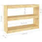 vidaXL Estantería divisor de espacios madera de pino 100x30x71,5 cm