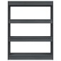 vidaXL Estantería divisor de espacios madera pino gris 100x30x103 cm vidaXL Estantería divisor de espacios madera pino gris 100x30x103 cm