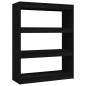 vidaXL Estantería divisor de espacios madera pino negro 100x30x103 cm vidaXL Estantería divisor de espacios madera pino negro 100x30x103 cm