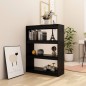 vidaXL Estantería divisor de espacios madera pino negro 100x30x103 cm vidaXL Estantería divisor de espacios madera pino negro 100x30x103 cm