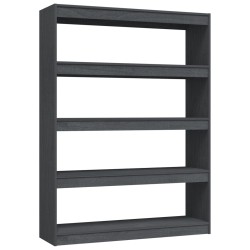 vidaXL Estantería divisor de espacios madera pino gris 100x30x135,5cm