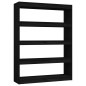 vidaXL Estantería divisor de espacios madera pino negro 100x30x135,5cm vidaXL Estantería divisor de espacios madera pino negro 100x30x135,5cm