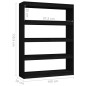 vidaXL Estantería divisor de espacios madera pino negro 100x30x135,5cm vidaXL Estantería divisor de espacios madera pino negro 100x30x135,5cm