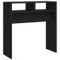 vidaXL Mesa consola de madera contrachapada negro 78x30x80 cm vidaXL Mesa consola de madera contrachapada negro 78x30x80 cm