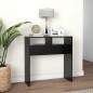 vidaXL Mesa consola de madera contrachapada negro 78x30x80 cm vidaXL Mesa consola de madera contrachapada negro 78x30x80 cm