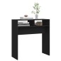 vidaXL Mesa consola de madera contrachapada negro 78x30x80 cm vidaXL Mesa consola de madera contrachapada negro 78x30x80 cm