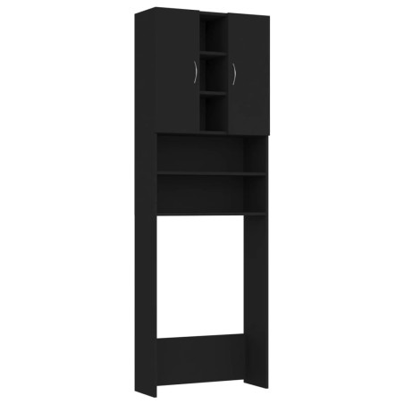 vidaXL Armario de lavadora negro 64x25,5x190 cm