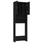 vidaXL Armario de lavadora negro 64x25,5x190 cm