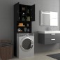 vidaXL Armario de lavadora negro 64x25,5x190 cm