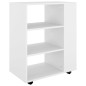 vidaXL Armario con ruedas de madera contrachapada blanco 60x35x75 cm vidaXL Armario con ruedas de madera contrachapada blanco 60x35x75 cm