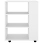 vidaXL Armario con ruedas de madera contrachapada blanco 60x35x75 cm vidaXL Armario con ruedas de madera contrachapada blanco 60x35x75 cm