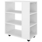 vidaXL Armario con ruedas de madera contrachapada blanco 60x35x75 cm vidaXL Armario con ruedas de madera contrachapada blanco 60x35x75 cm