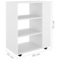 vidaXL Armario con ruedas de madera contrachapada blanco 60x35x75 cm vidaXL Armario con ruedas de madera contrachapada blanco 60x35x75 cm