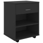 vidaXL Armario con ruedas madera contrachapada negro 46x36x59 cm vidaXL Armario con ruedas madera contrachapada negro 46x36x59 cm