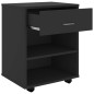 vidaXL Armario con ruedas madera contrachapada negro 46x36x59 cm vidaXL Armario con ruedas madera contrachapada negro 46x36x59 cm