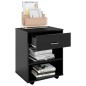 vidaXL Armario con ruedas madera contrachapada negro 46x36x59 cm vidaXL Armario con ruedas madera contrachapada negro 46x36x59 cm