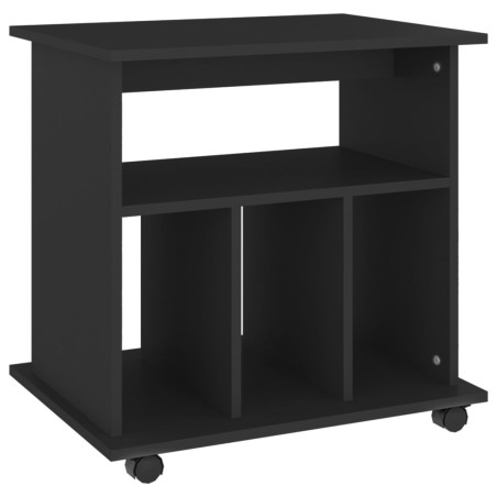 vidaXL Armario con ruedas madera contrachapada negro 60x45x60 cm