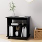 vidaXL Armario con ruedas madera contrachapada negro 60x45x60 cm vidaXL Armario con ruedas madera contrachapada negro 60x45x60 cm