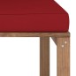 vidaXL Sofá de jardín central de palets con cojines rojo tinto vidaXL Sofá de jardín central de palets con cojines rojo tinto