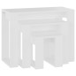 vidaXL Mesas apilables 3 piezas madera contrachapada blanco vidaXL Mesas apilables 3 piezas madera contrachapada blanco