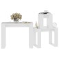 vidaXL Mesas apilables 3 piezas madera contrachapada blanco vidaXL Mesas apilables 3 piezas madera contrachapada blanco
