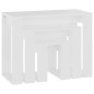 vidaXL Mesas apilables 3 piezas madera contrachapada blanco vidaXL Mesas apilables 3 piezas madera contrachapada blanco