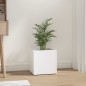 vidaXL Jardinera de madera contrachapada blanco 40x40x40 cm vidaXL Jardinera de madera contrachapada blanco 40x40x40 cm
