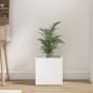 vidaXL Jardinera de madera contrachapada blanco 40x40x40 cm vidaXL Jardinera de madera contrachapada blanco 40x40x40 cm