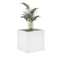 vidaXL Jardinera de madera contrachapada blanco 40x40x40 cm vidaXL Jardinera de madera contrachapada blanco 40x40x40 cm