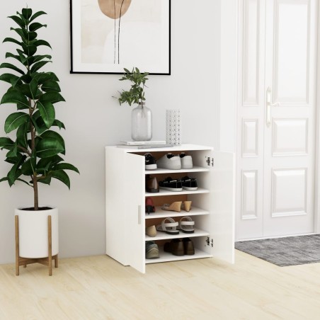 vidaXL Mueble zapatero de madera de ingeniería blanco 60x35x70 cm