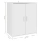 vidaXL Mueble zapatero de madera de ingeniería blanco 60x35x70 cm vidaXL Mueble zapatero de madera de ingeniería blanco 60x35x70 cm