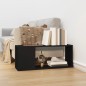 vidaXL Mueble para TV madera contrachapada negro 80x24x32 cm vidaXL Mueble para TV madera contrachapada negro 80x24x32 cm